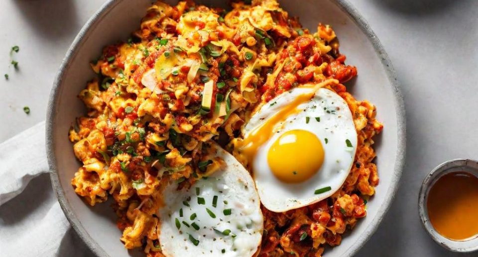 Spice Up Your Weekend Brunch with This Savory Kimchi Scramble